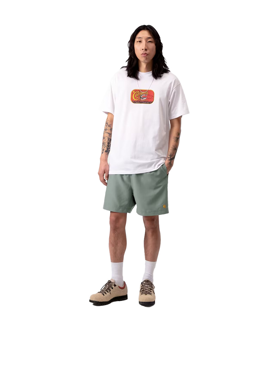 Carhartt WIP Chase Swim Trunks Velvet Green Gold