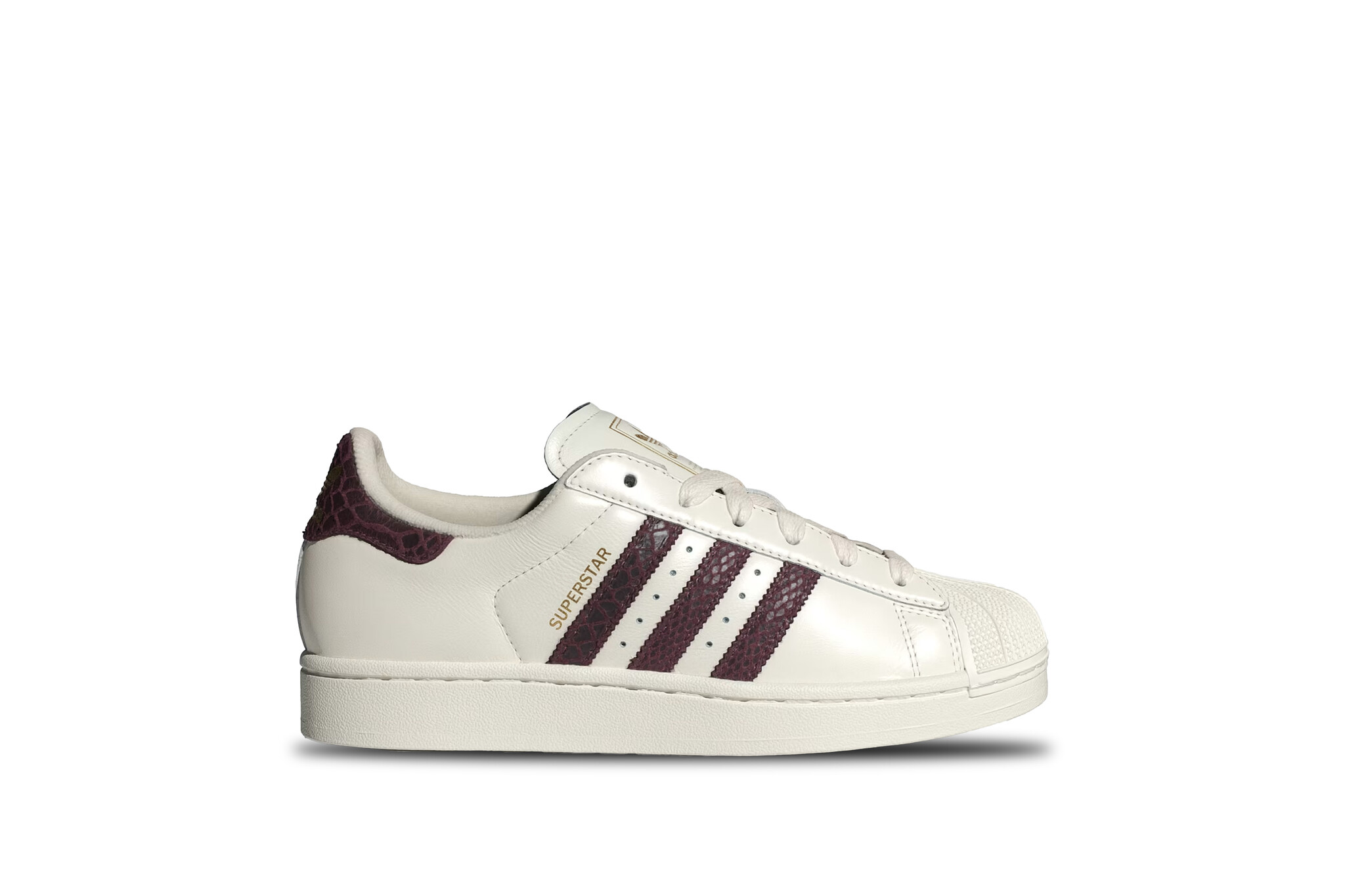 Adidas Superstar II Off White Maroon Gold Metallic