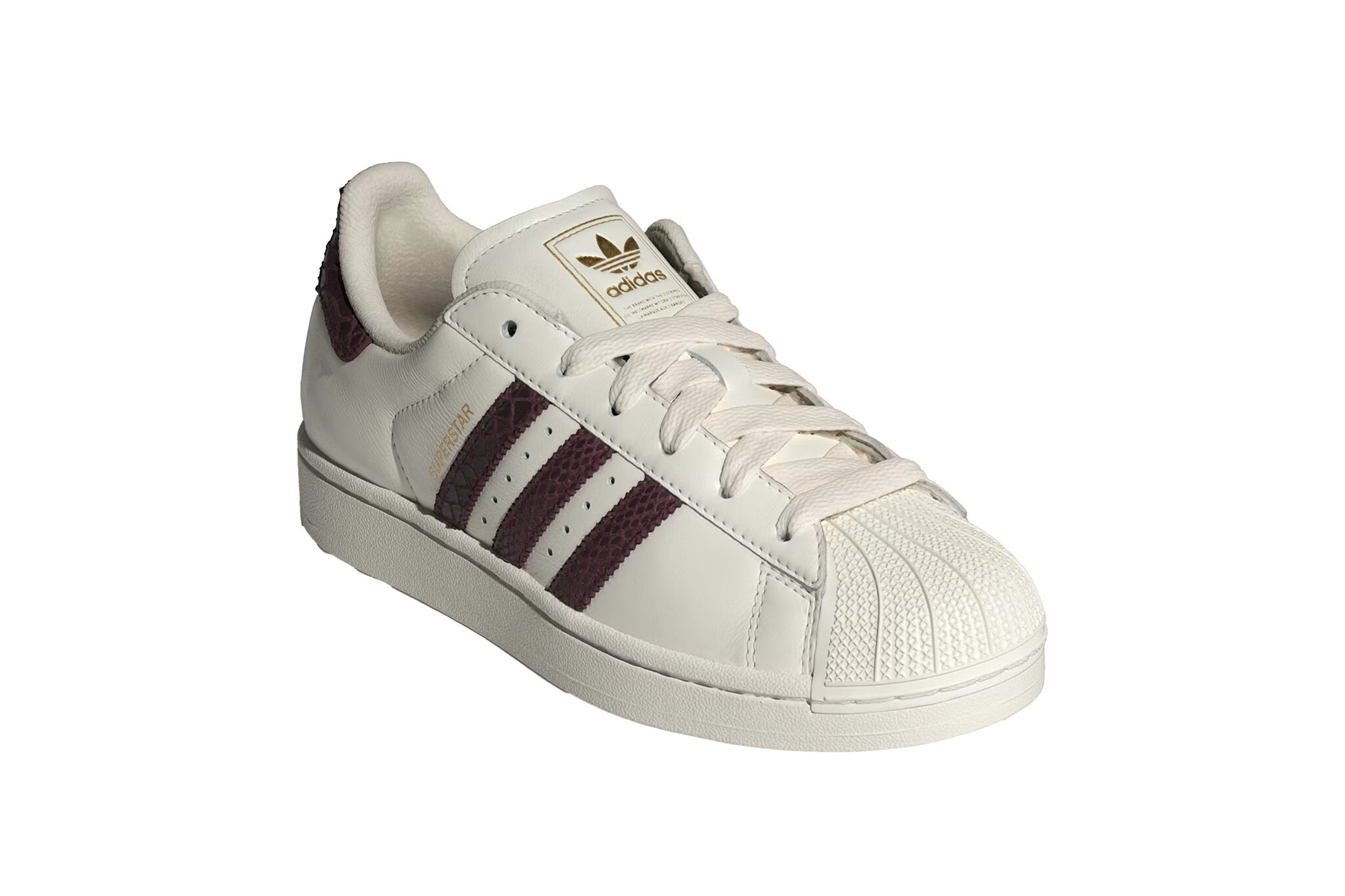 Adidas Superstar II Off White Maroon Gold Metallic