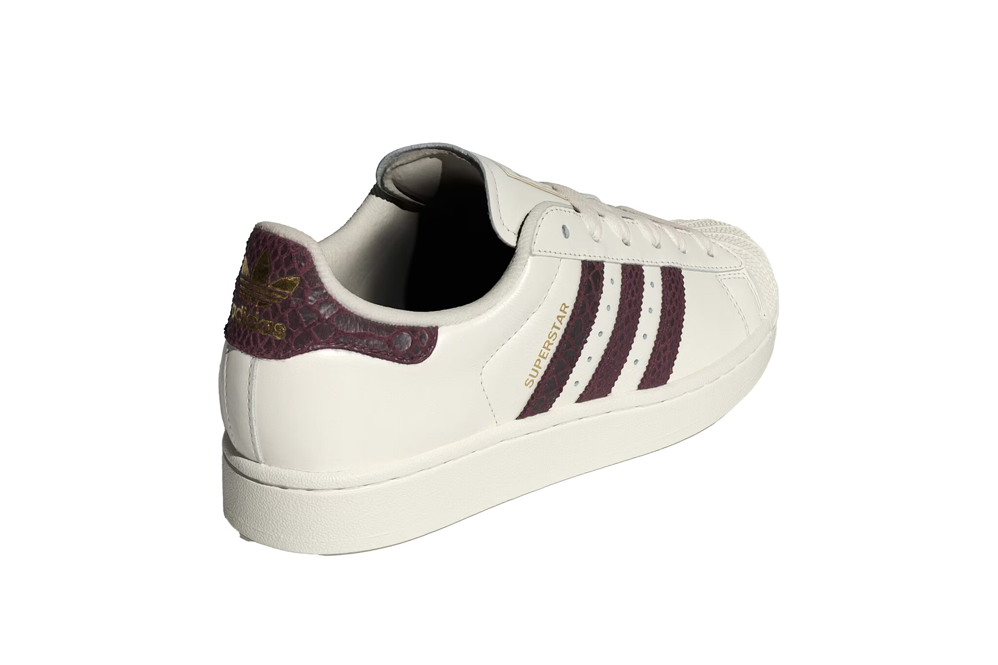 Adidas Superstar II Off White Maroon Gold Metallic
