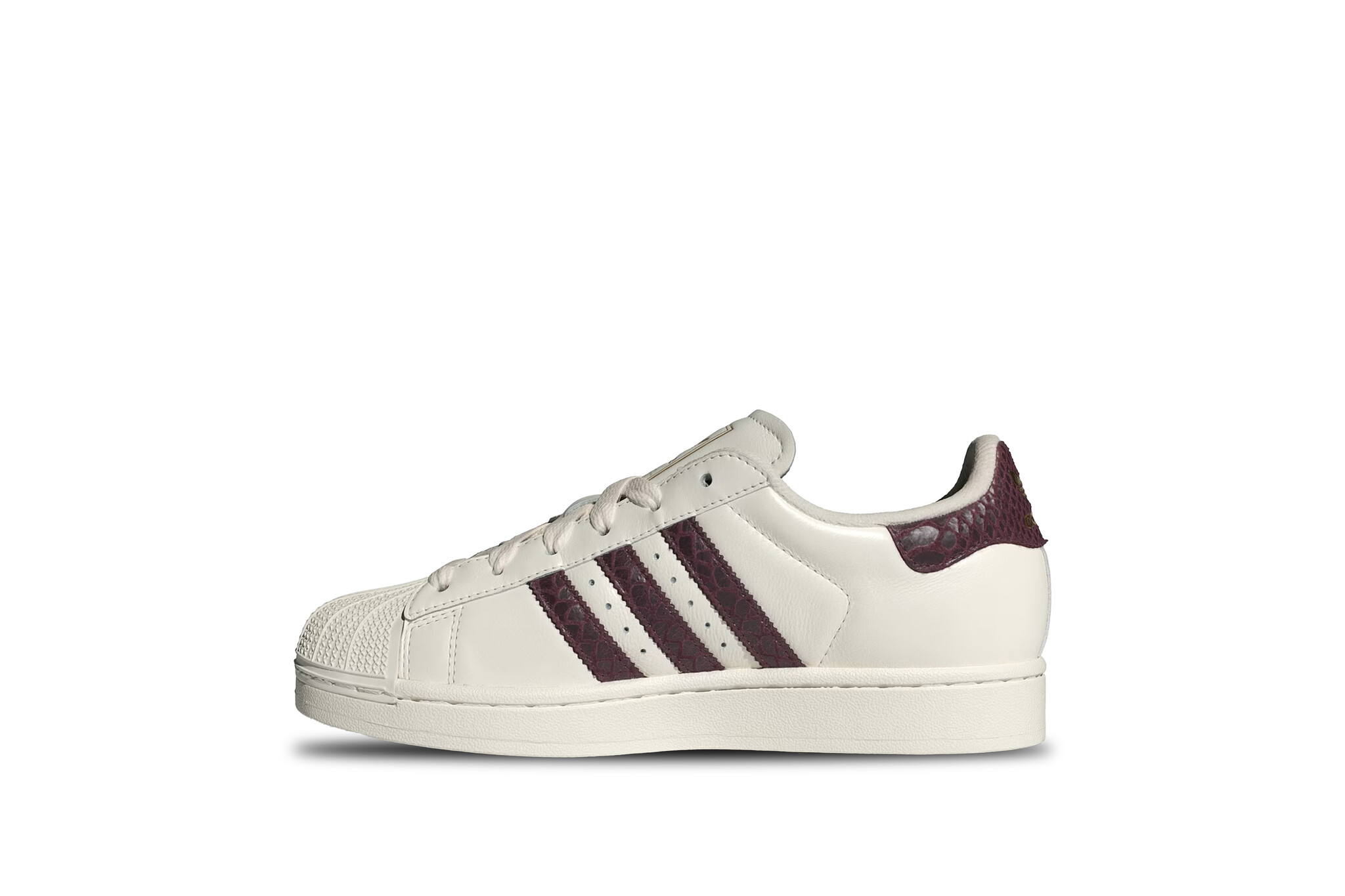 Adidas Superstar II Off White Maroon Gold Metallic