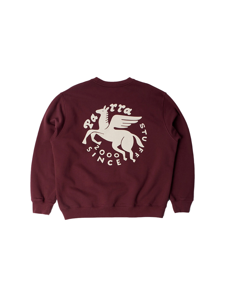 By Parra Gasoline Crew Neck Sweatshirt Dark Burgundy