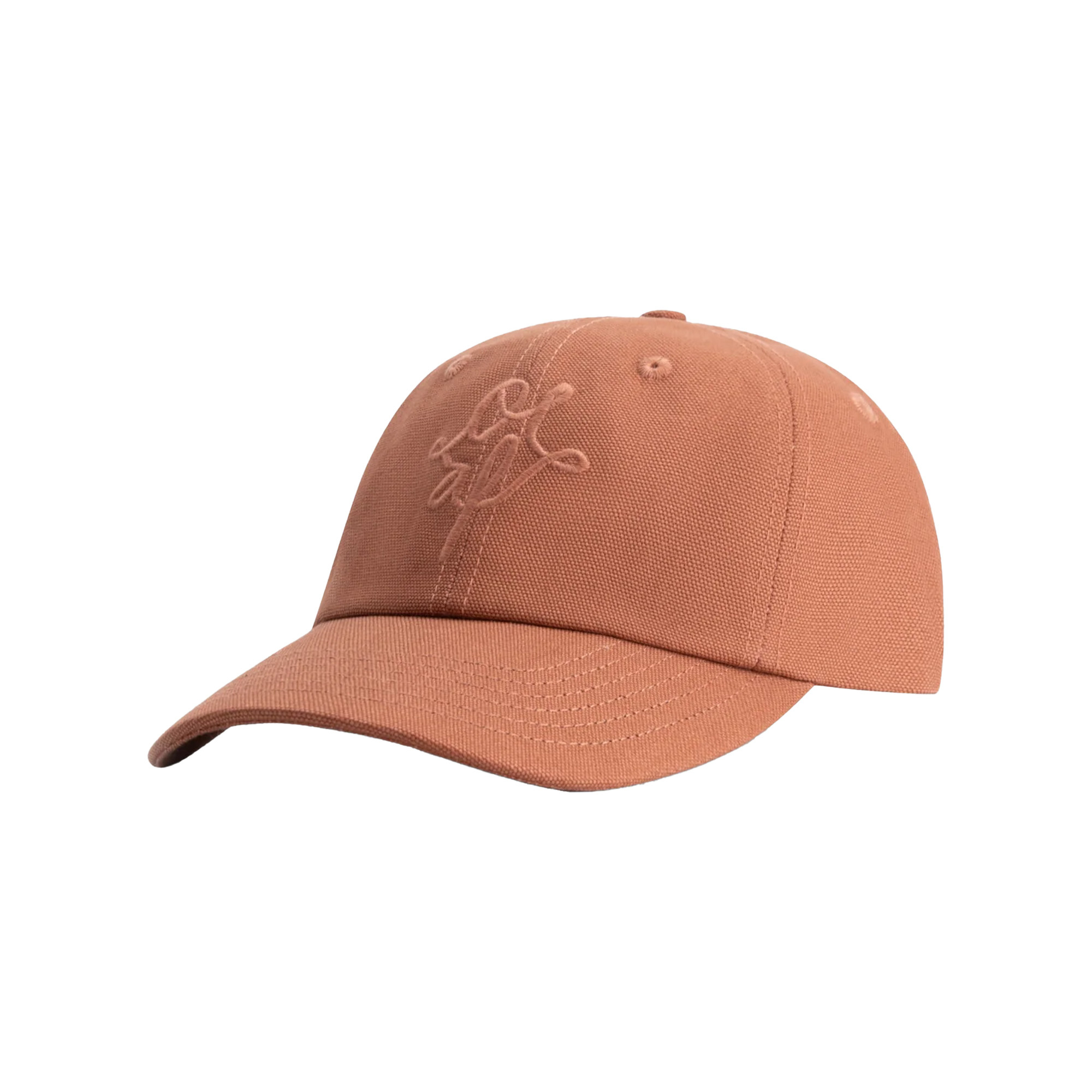 OLAF Monogram Washed Canvas Cap Burnt Coral