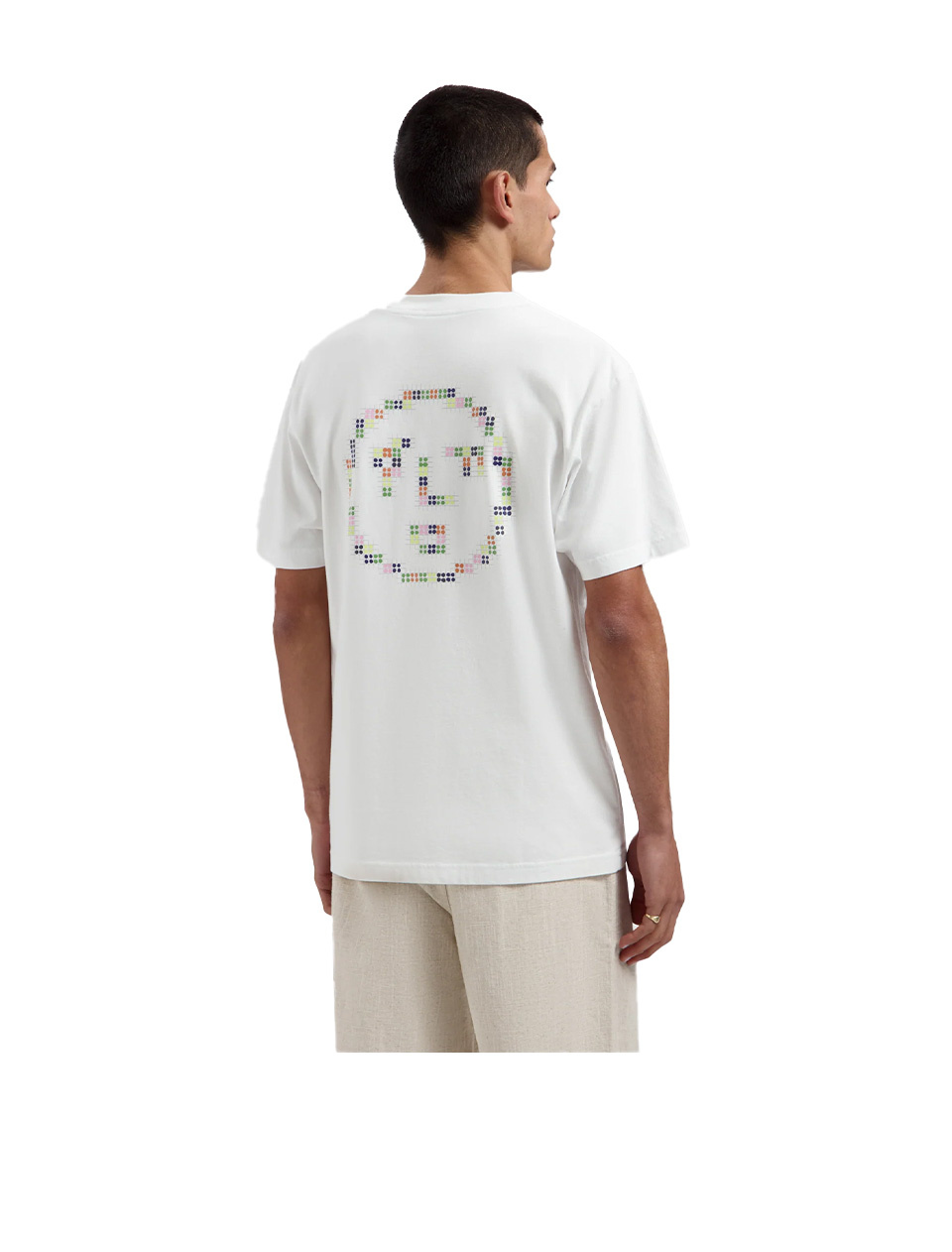 OLAF Dotted Face Tee Optical White