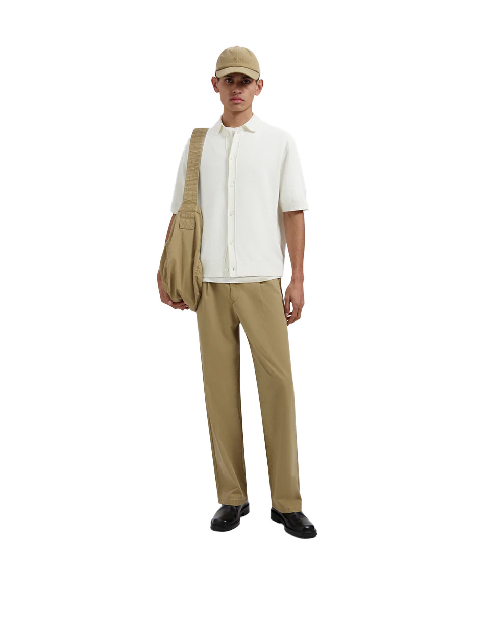 OLAF Linen Knitted SS Polo Off-White