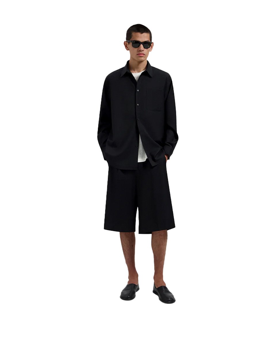 OLAF Tropical Wool Blend Shirt Black