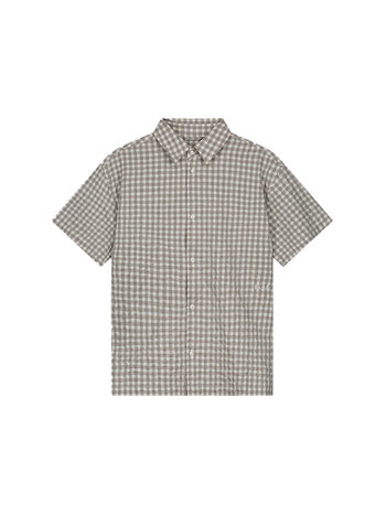 OLAF Check Boxy SS Shirt Heather Grey