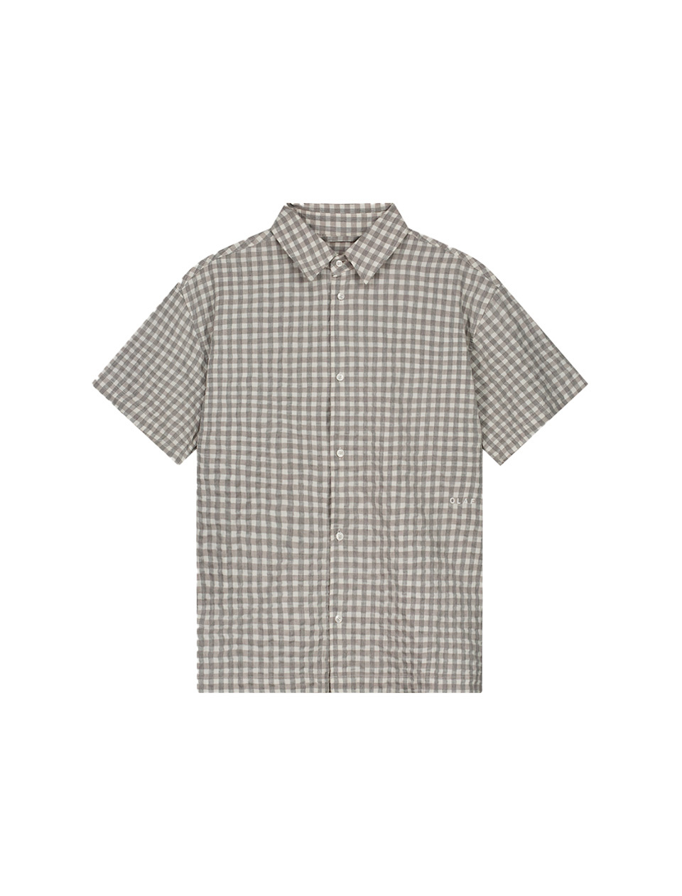 OLAF Check Boxy SS Shirt Heather Grey