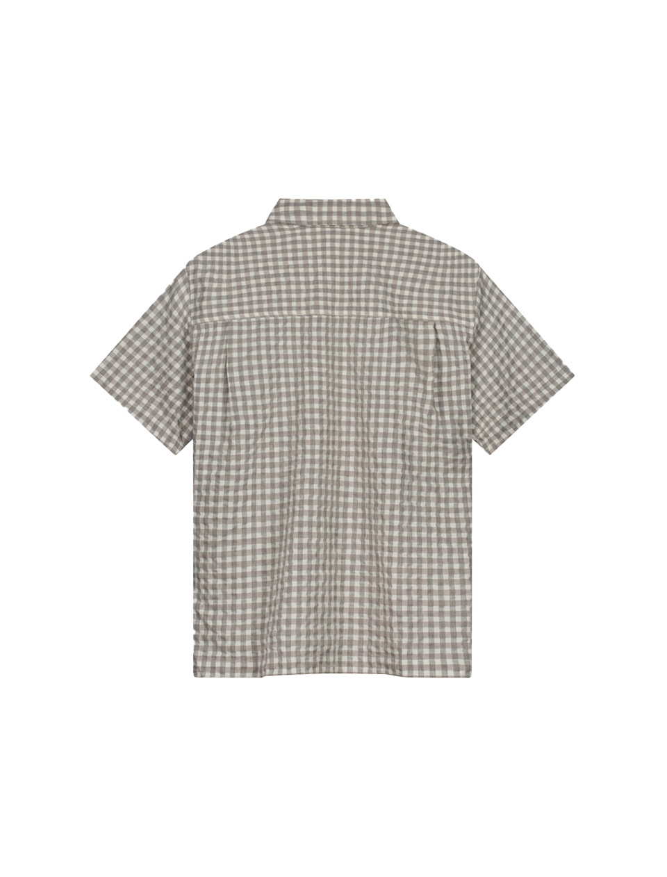 OLAF Check Boxy SS Shirt Heather Grey