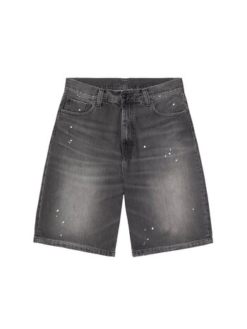 Carhartt WIP Landon Short Black Destroy Wash Splatter