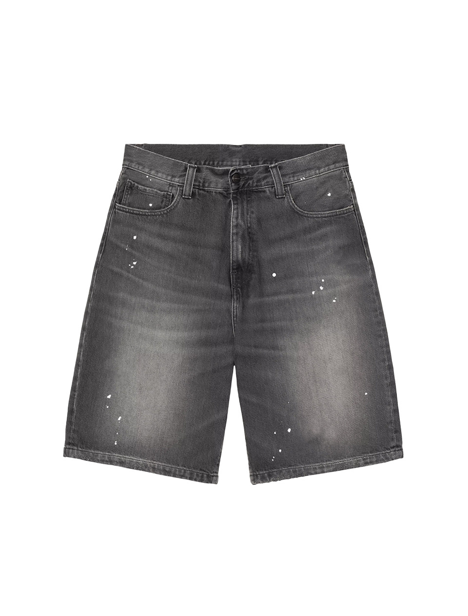Carhartt WIP Landon Short Black Destroy Wash Splatter