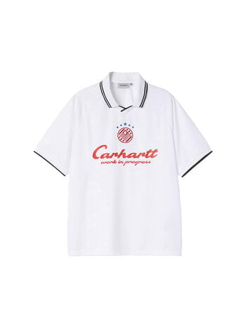 Carhartt WIP S/S Terrace Football T-Shirt Heart Train Jacquard White