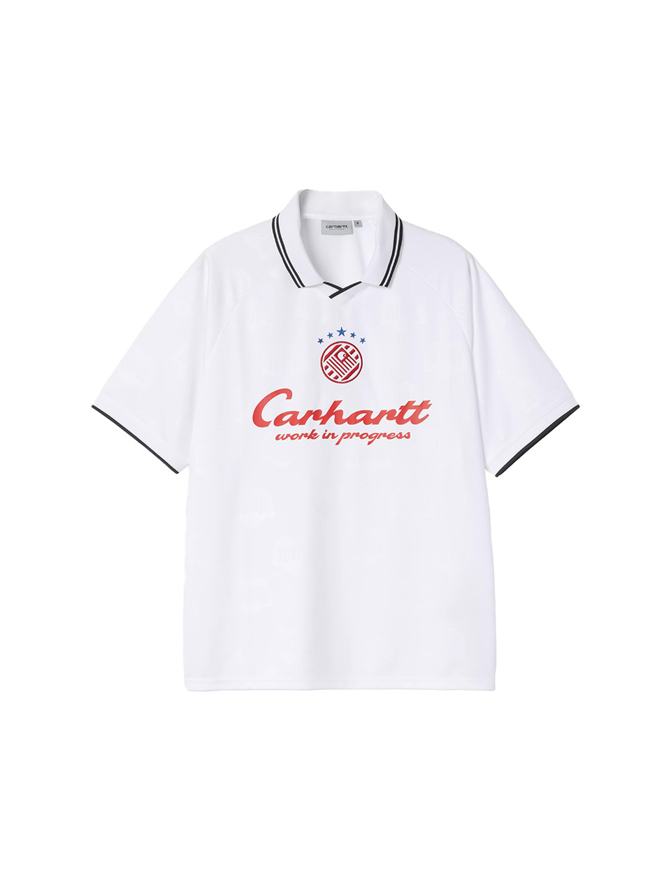 Carhartt WIP S/S Terrace Football T-Shirt Heart Train Jacquard White