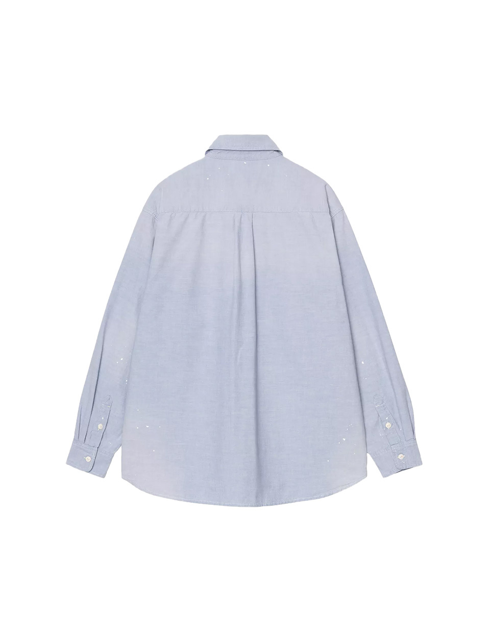 Carhartt WIP L/S Painter Shirt Blue Worn Used Splatter