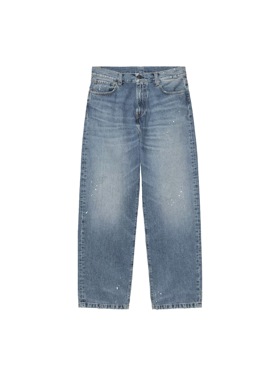 Carhartt WIP Landon Pant Blue Destroy Wash Splatter