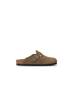 Birkenstock Boston Suede Dark Tea Tonal
