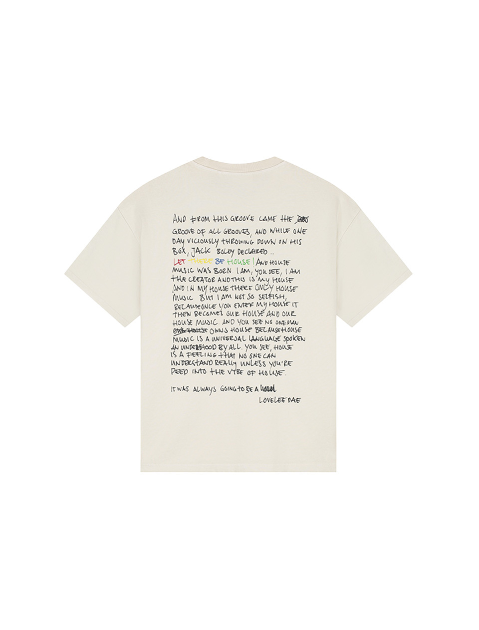 Lovelee Dae Let There Be House T-Shirt Vintage White