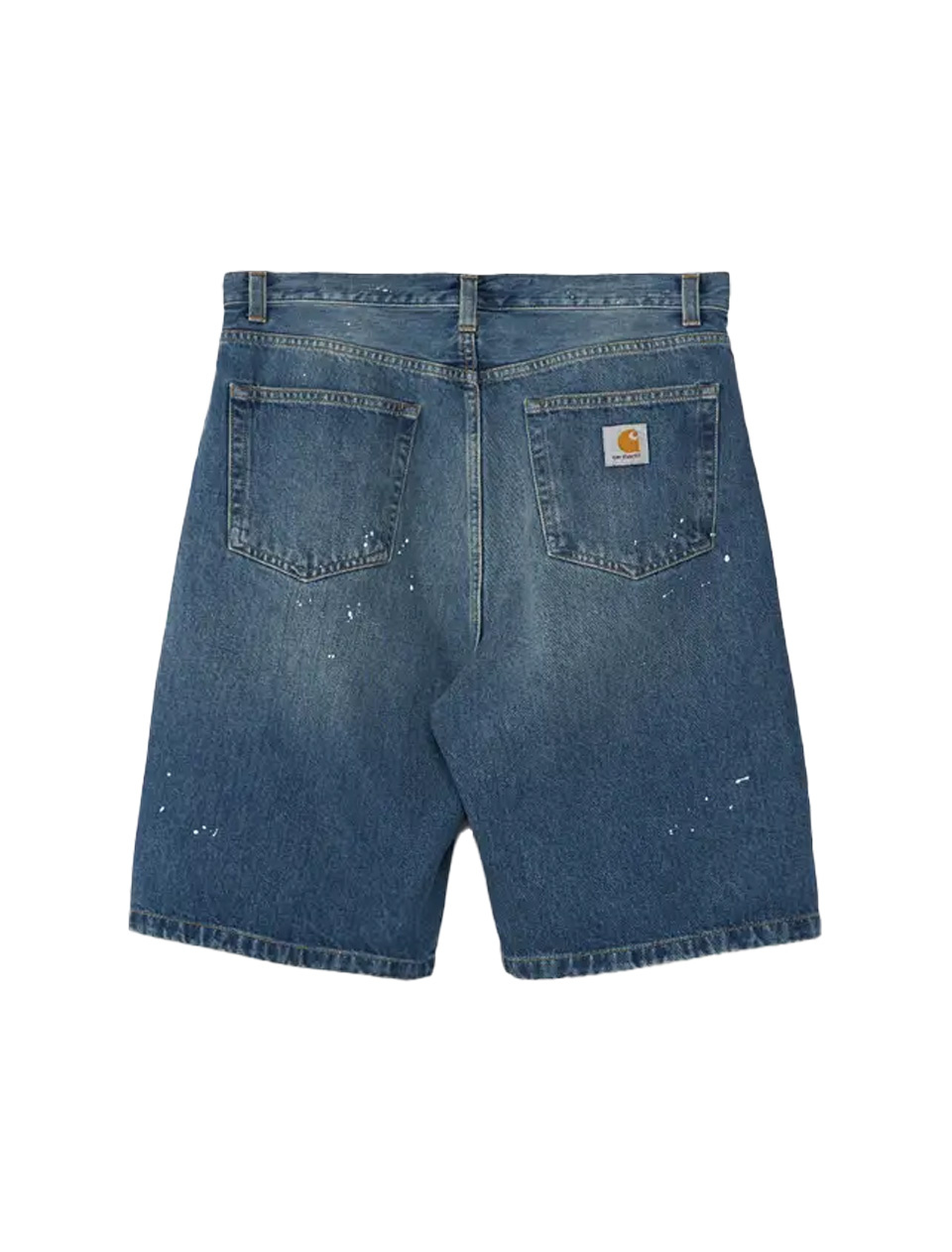 Carhartt WIP Landon Short Blue Destroy Wash Splatter