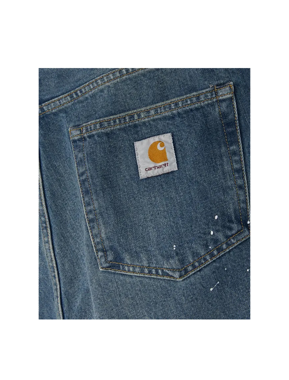 Carhartt WIP Landon Short Blue Destroy Wash Splatter
