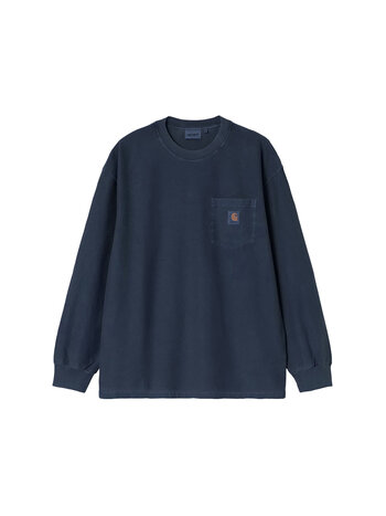 Carhartt WIP L/S Loose Pocket T-Shirt Dark Navy Garment Dyed