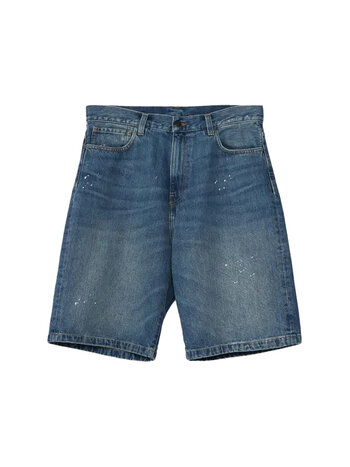 Carhartt WIP Landon Short Blue Destroy Wash Splatter