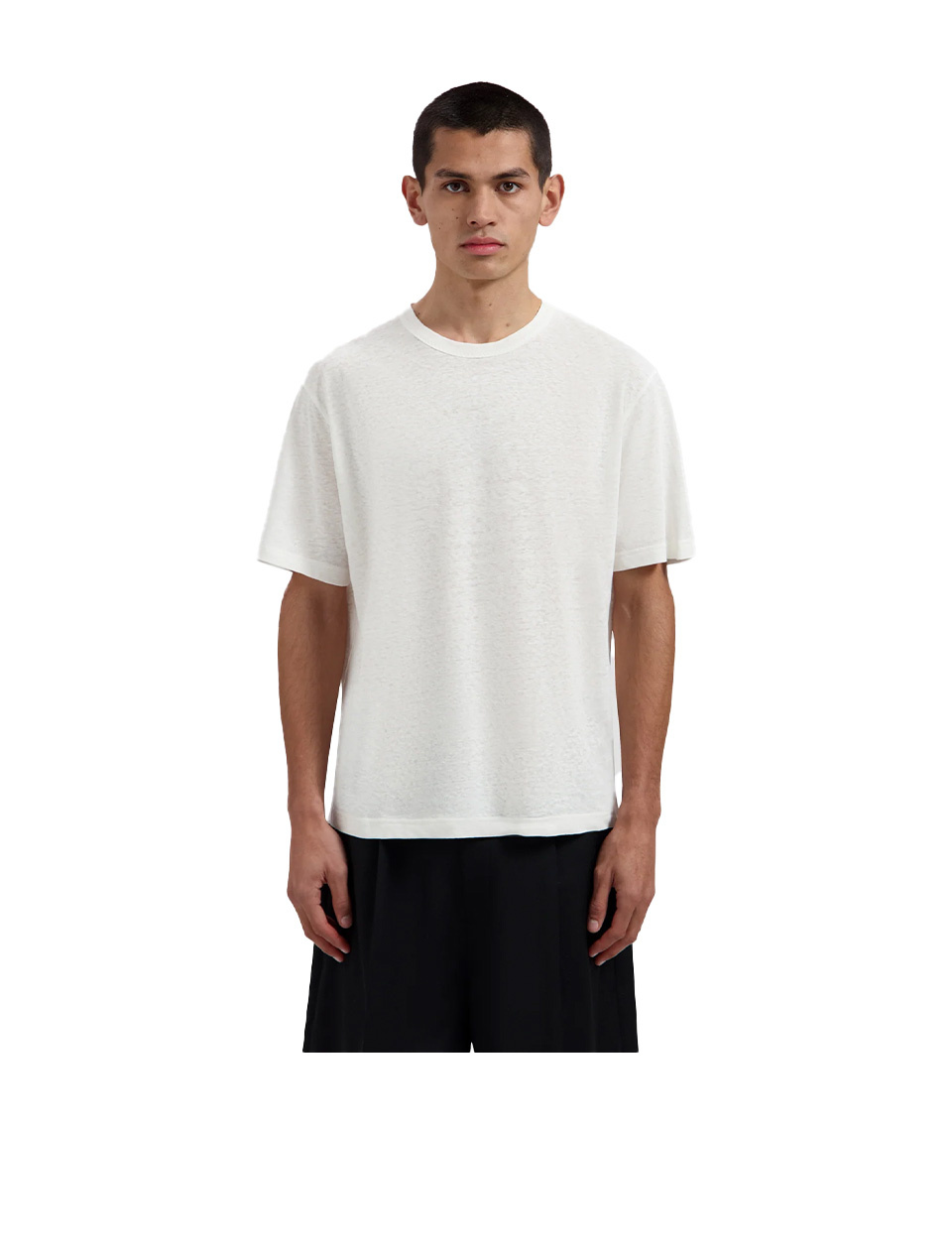 OLAF Essential Cotton Linen Tee Off-White