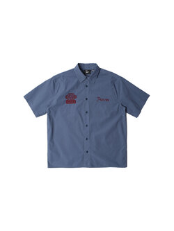 By Parra The End Books Short Sleeve Shirt Blue