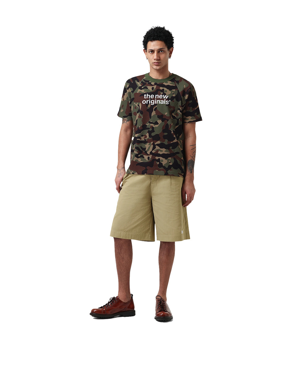 The New Originals Emblem Camo Waffle Tee Camo Print