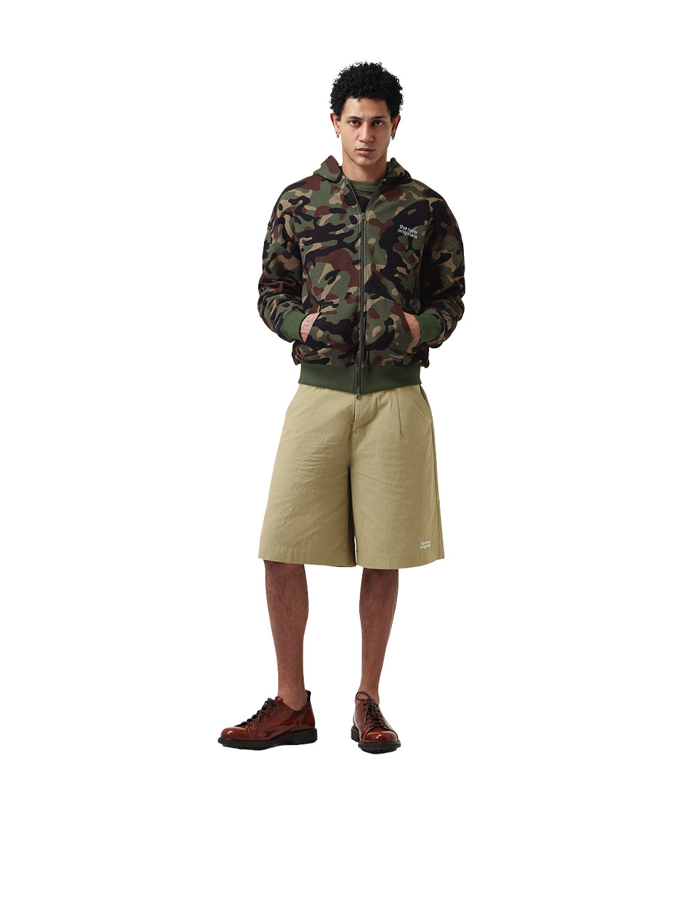 The New Originals CATNA Zip Up Hoodie Camo Print