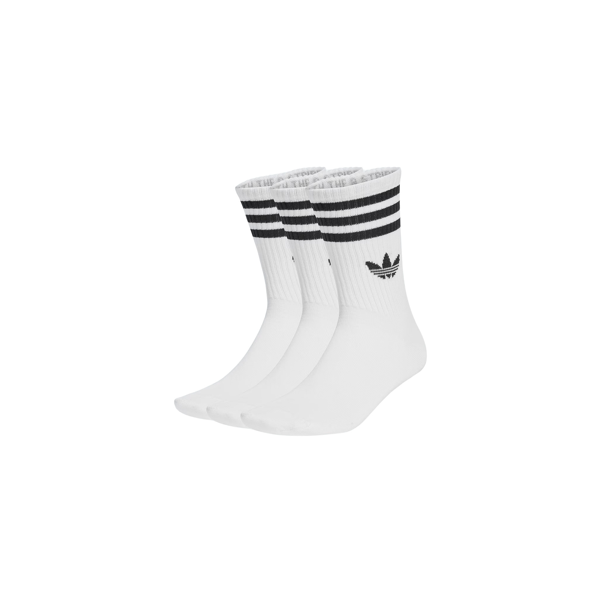 Adidas 3S Crew Socks 3 Pack White Black
