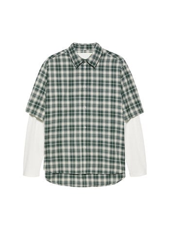 New Amsterdam Surf Association Double Layer Shirt Green White Check