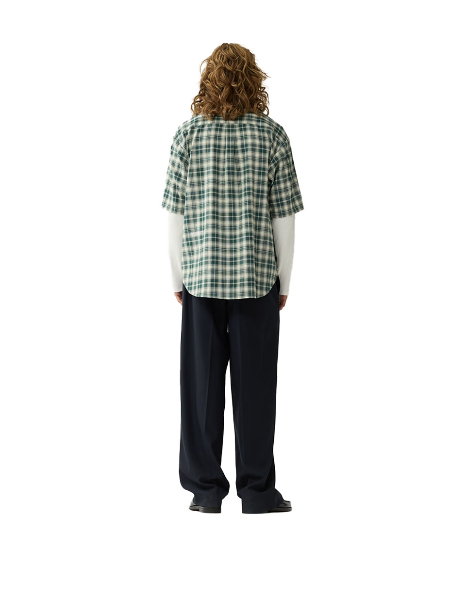 New Amsterdam Surf Association Double Layer Shirt Green White Check