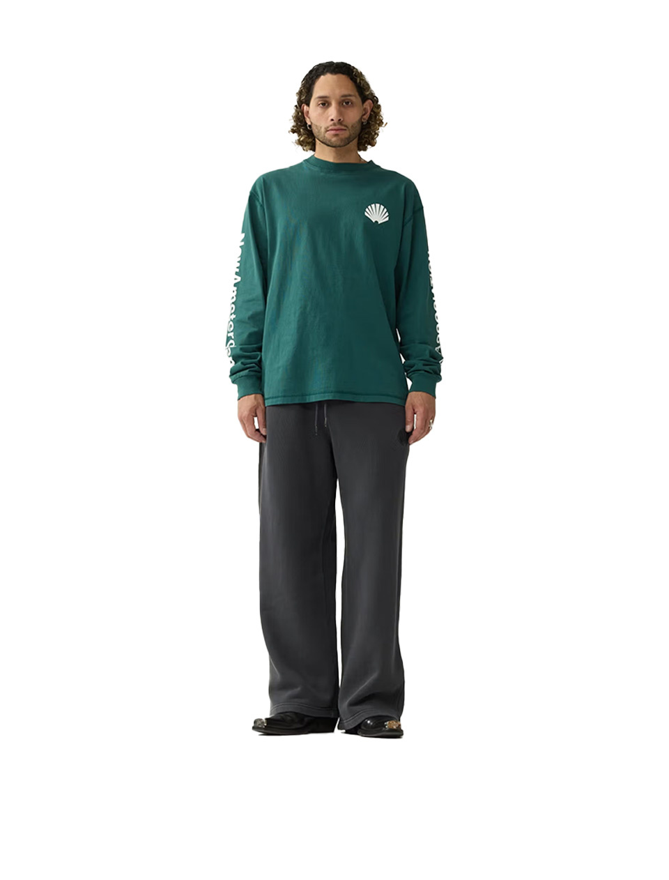 New Amsterdam Surf Association Logo Longsleeve Bottle Green White