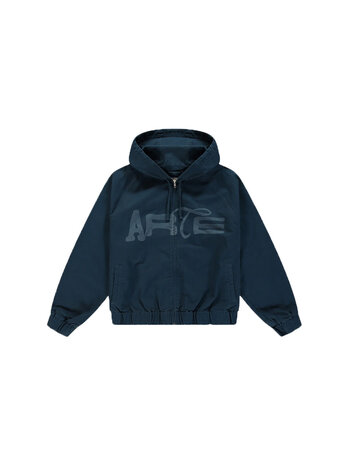 Arte Antwerp Stencil Canvas Hooded Jacket Navy