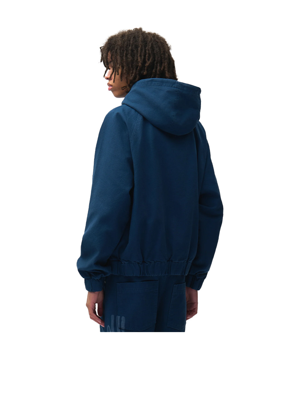 Arte Antwerp Stencil Canvas Hooded Jacket Navy