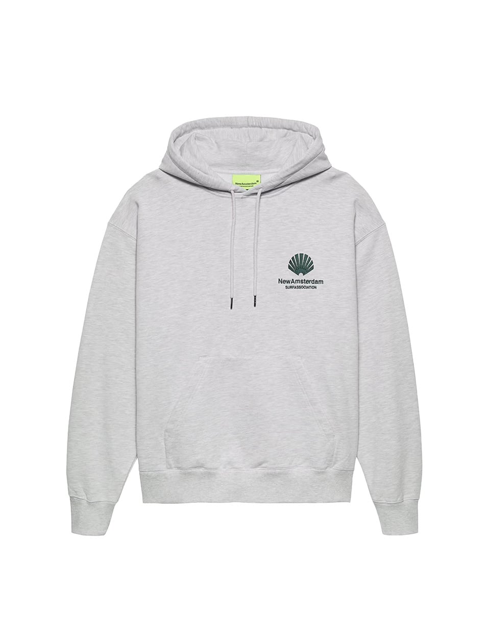 New Amsterdam Surf Association Logo Hoodie Ash Bottle Green