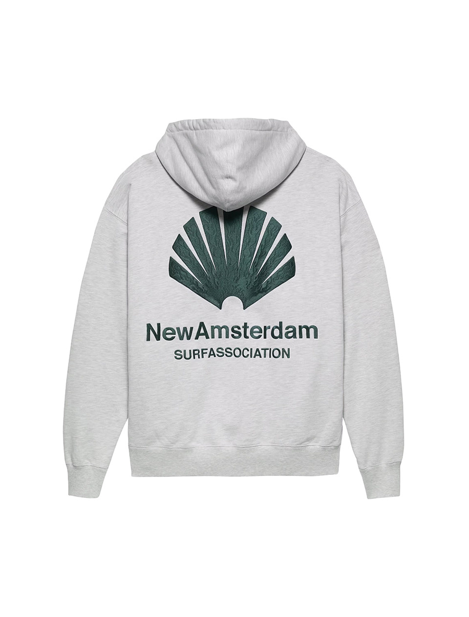 New Amsterdam Surf Association Logo Hoodie Ash Bottle Green