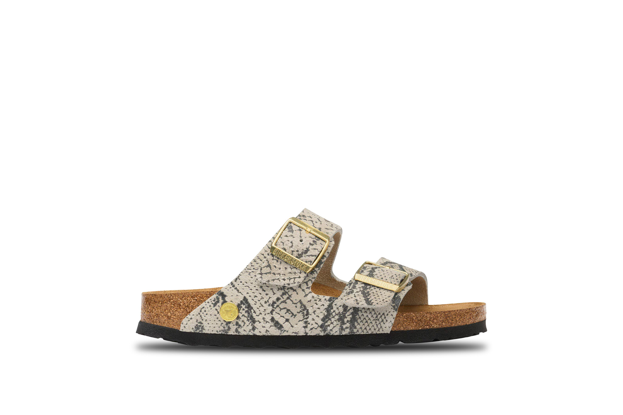 Birkenstock Arizona Rivet Logo Suede Snake Oyster