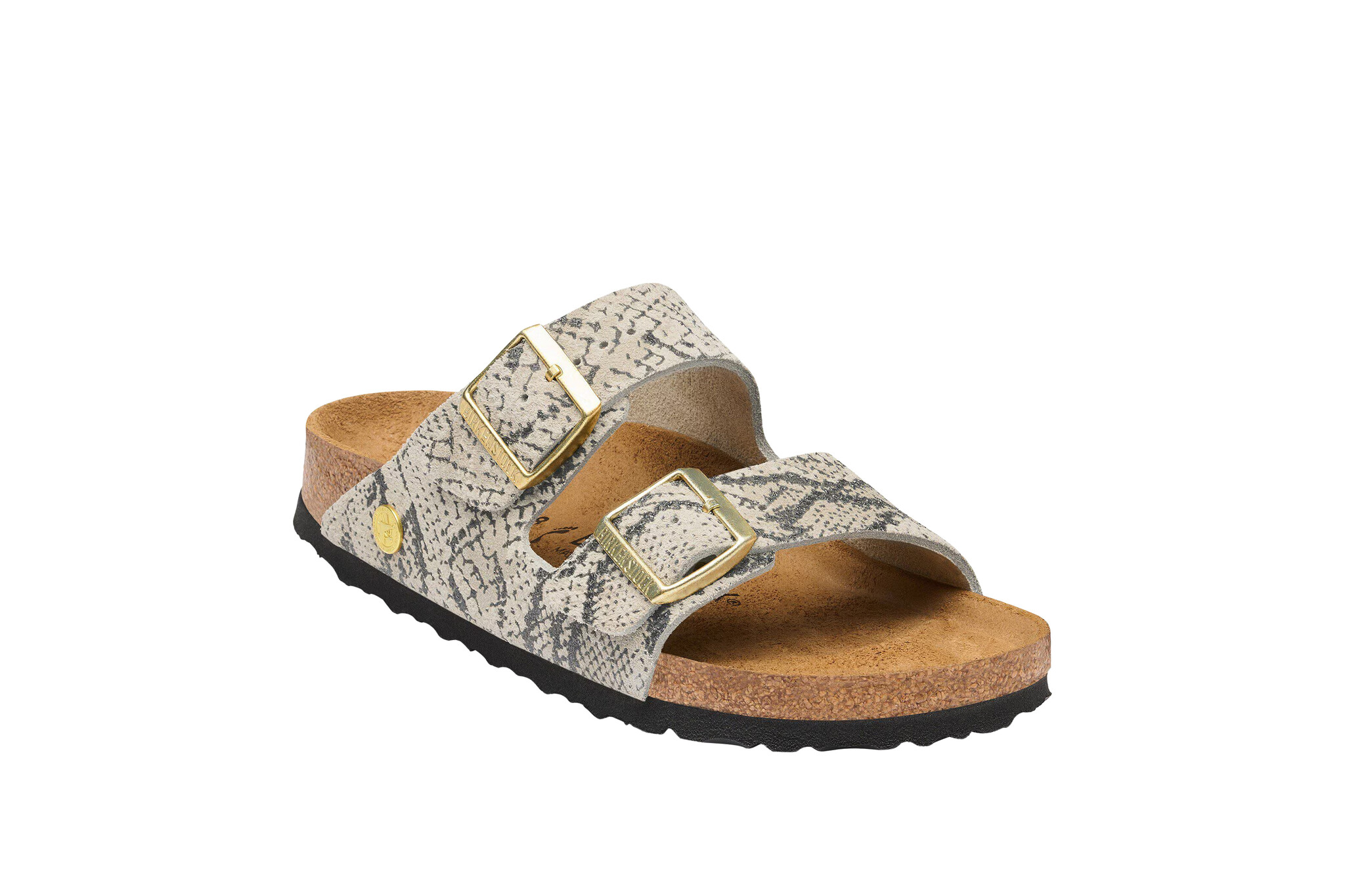 Birkenstock Arizona Rivet Logo Suede Snake Oyster
