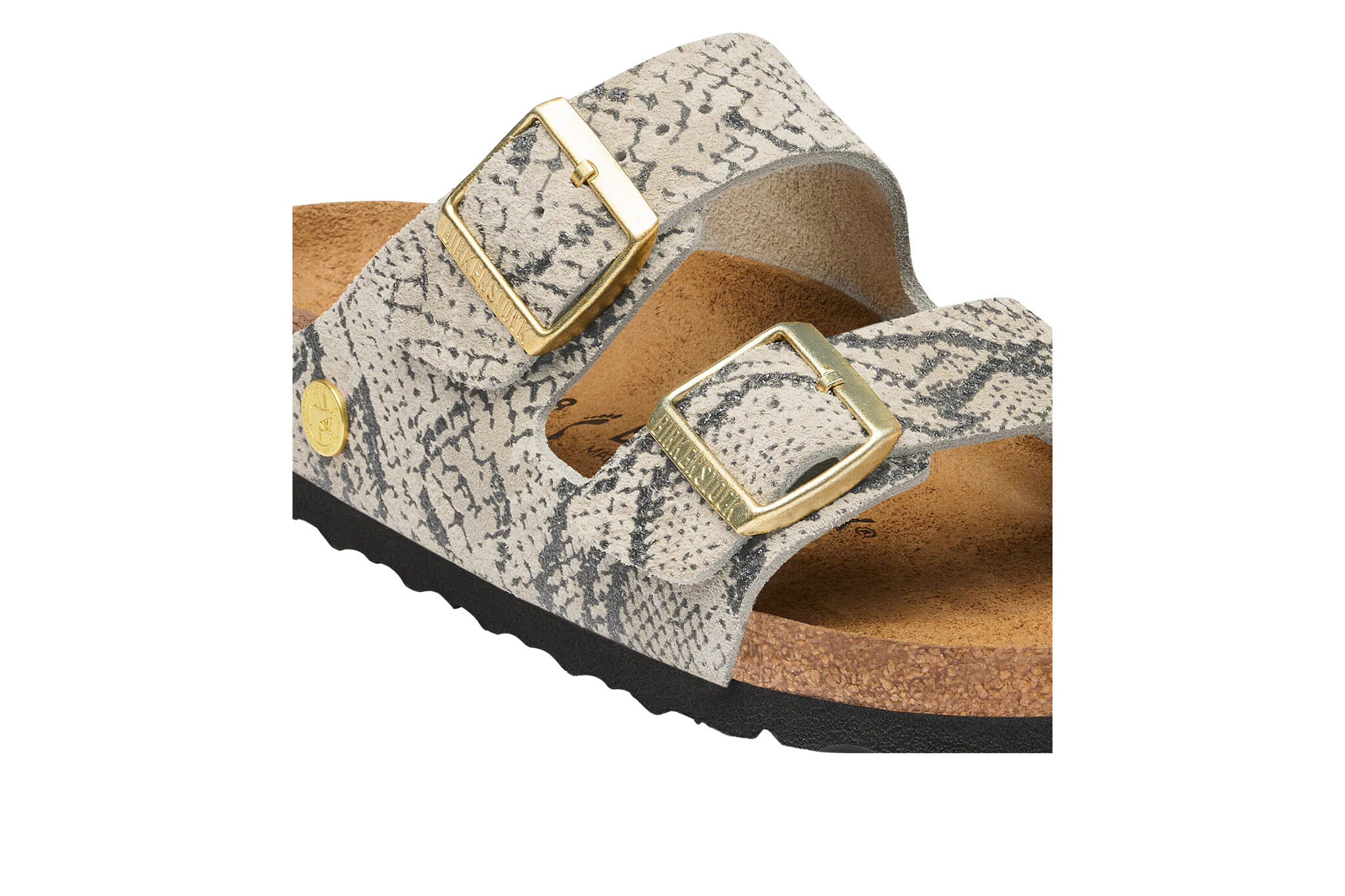 Birkenstock Arizona Rivet Logo Suede Snake Oyster