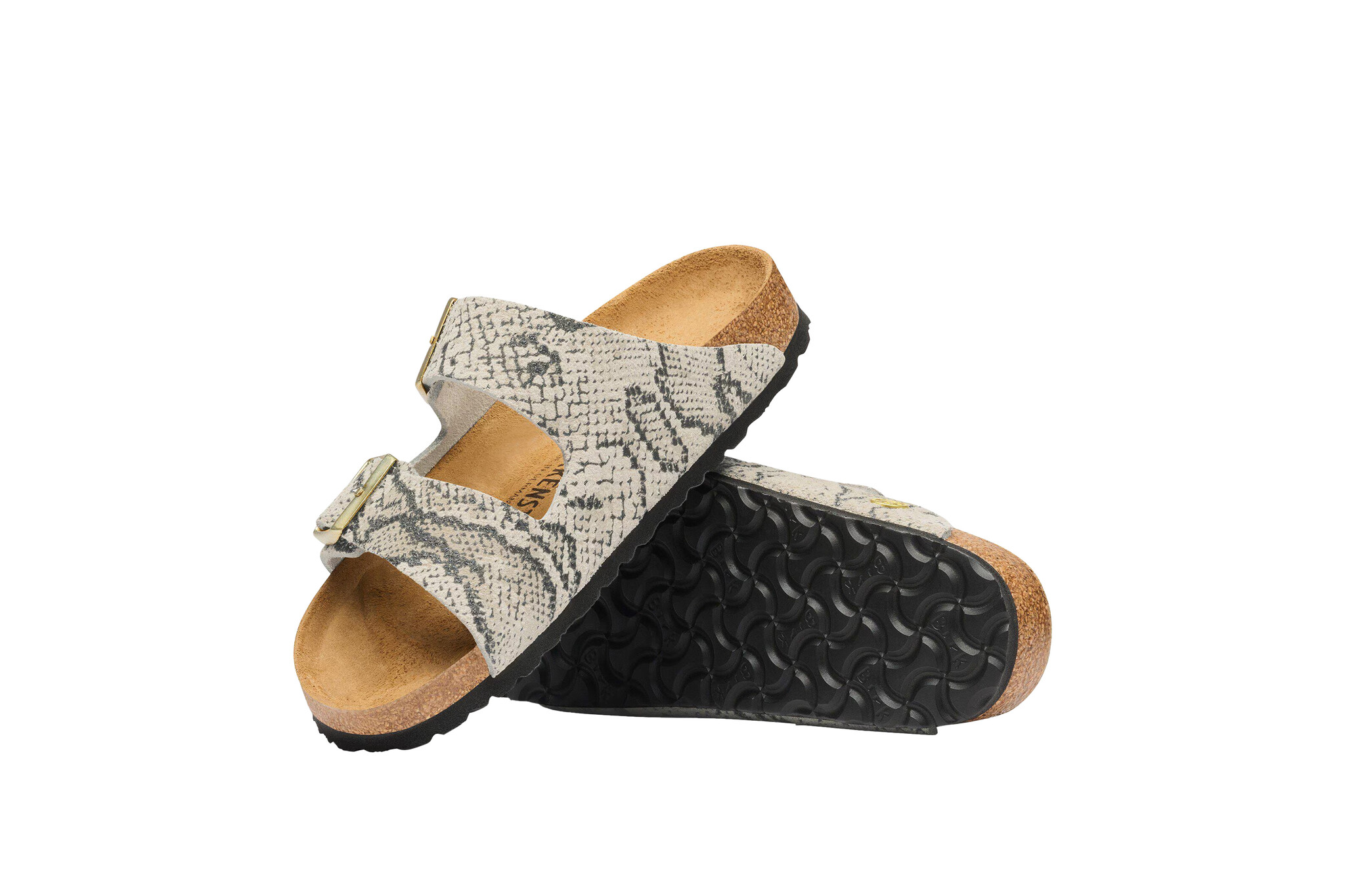 Birkenstock Arizona Rivet Logo Suede Snake Oyster