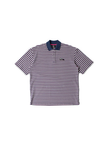 By Parra Flag Striper PoloShirt Purple Pink