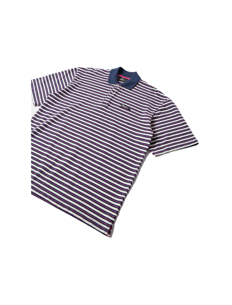 By Parra Flag Striper PoloShirt Purple Pink