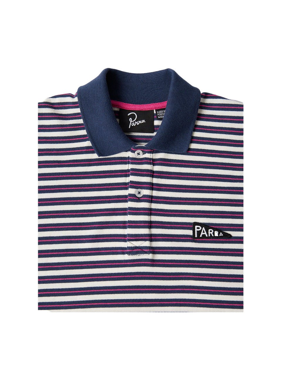 By Parra Flag Striper PoloShirt Purple Pink