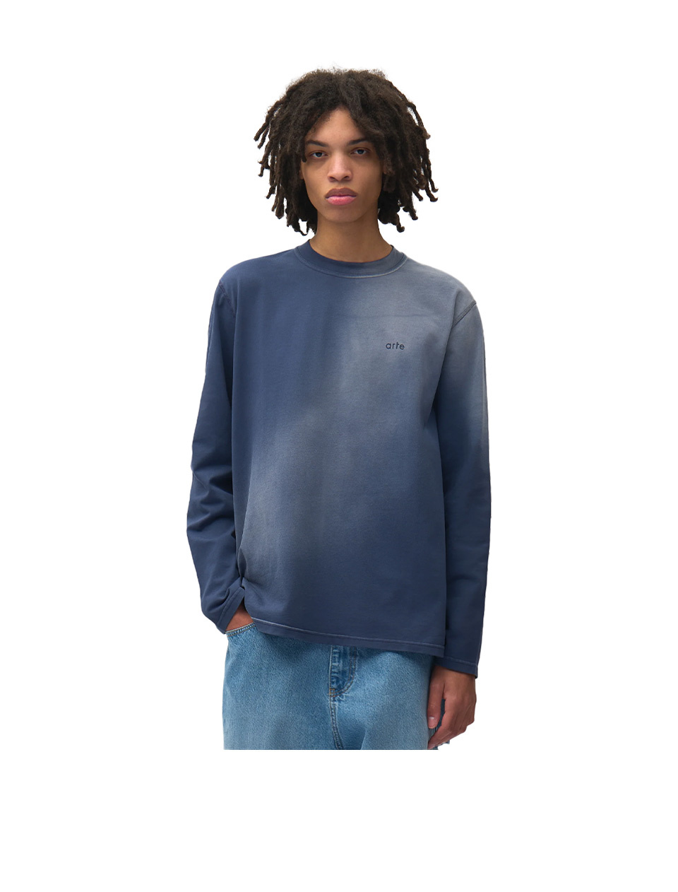 Arte Antwerp Stencil Sunfade Longsleeve Navy