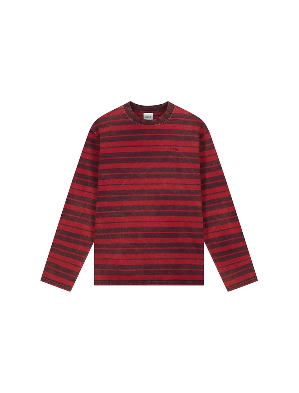 Arte Antwerp Sunfade Striped Longsleeve Bordeaux