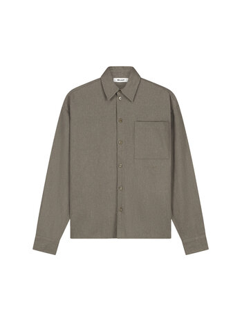 OLAF Textured Boxy Shirt Chocolate Chip