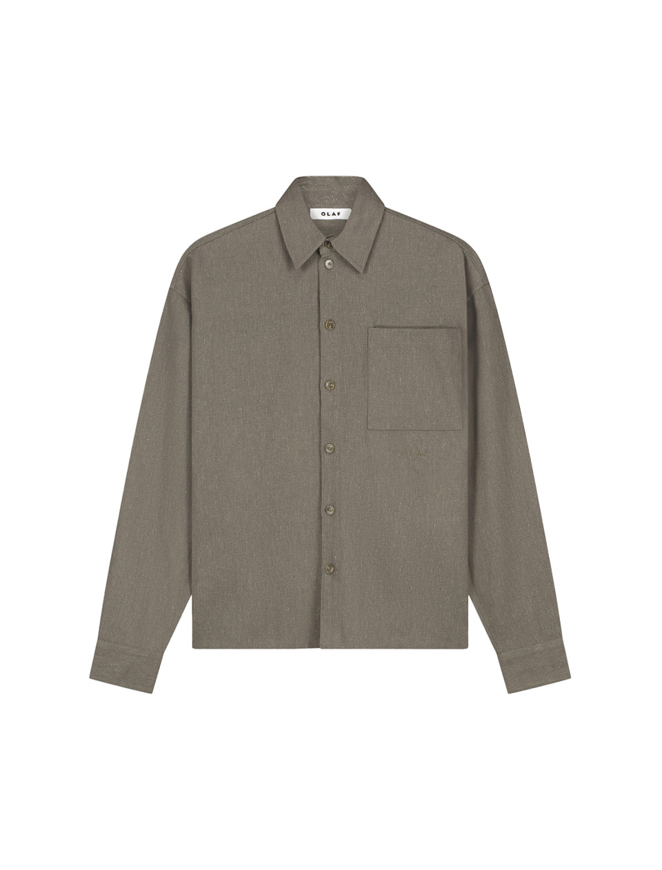 OLAF Textured Boxy Shirt Chocolate Chip