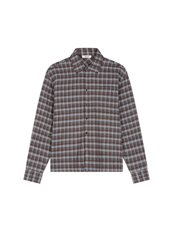 OLAF Flannel Boxy Shirt Chocolate Plum Windsurfer