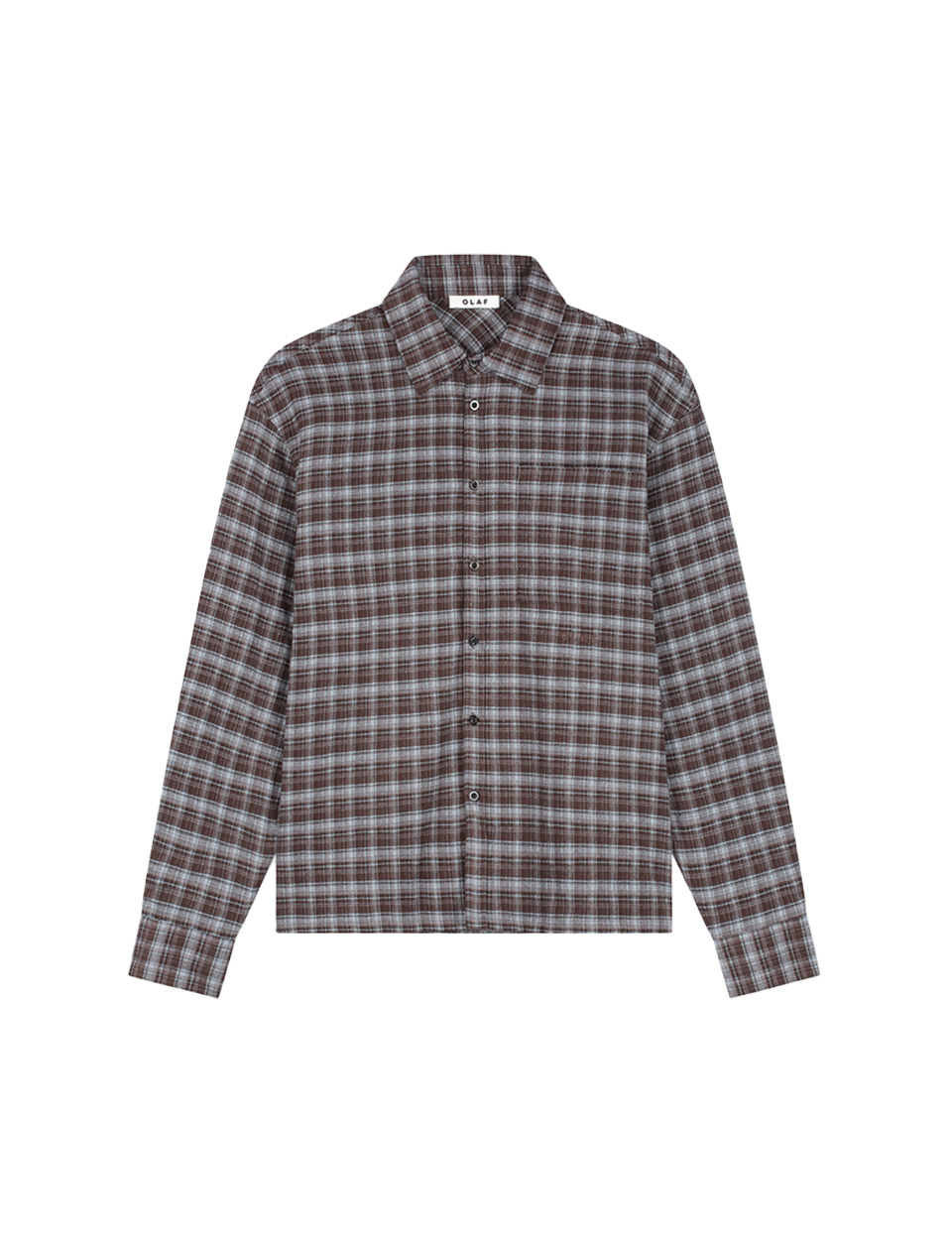 OLAF Flannel Boxy Shirt Chocolate Plum Windsurfer